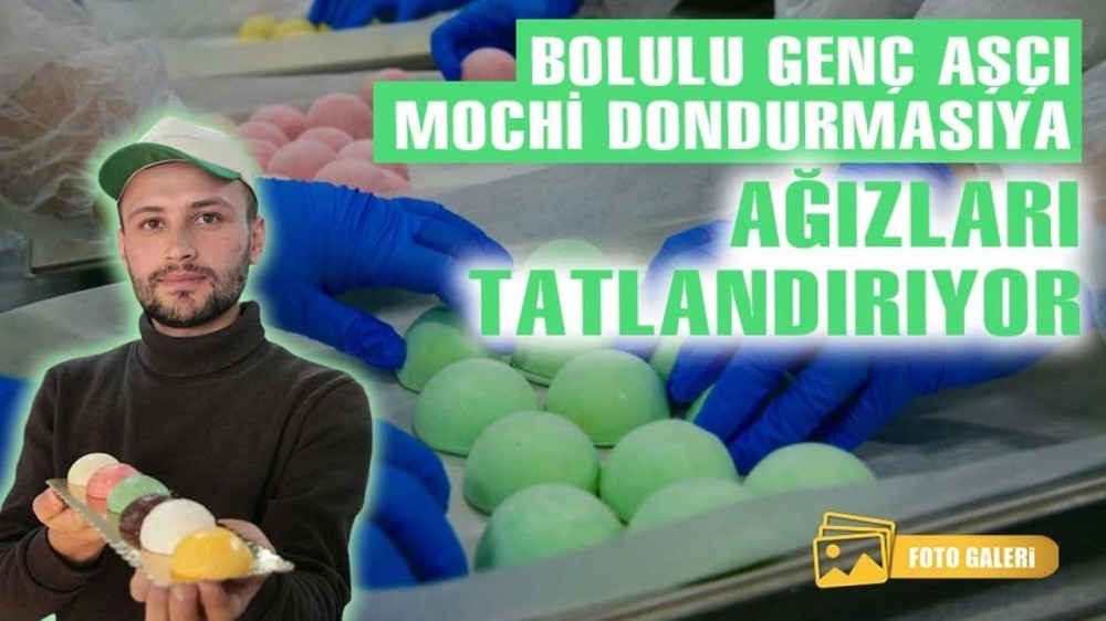 Bolulu genç aşçı, mochi dondurmasıyla ağızları tatlandırıyor